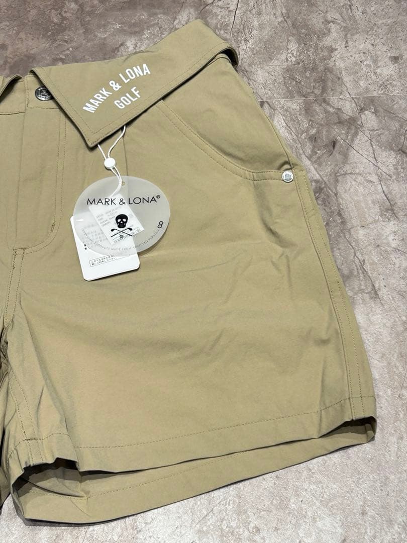 新品未使用品 MARK&LONA ストレッチショートパンツ ベージュ ゴルフ