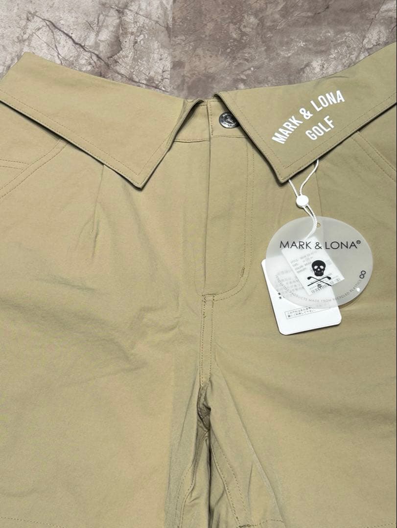 新品未使用品 MARK&LONA ストレッチショートパンツ ベージュ ゴルフ