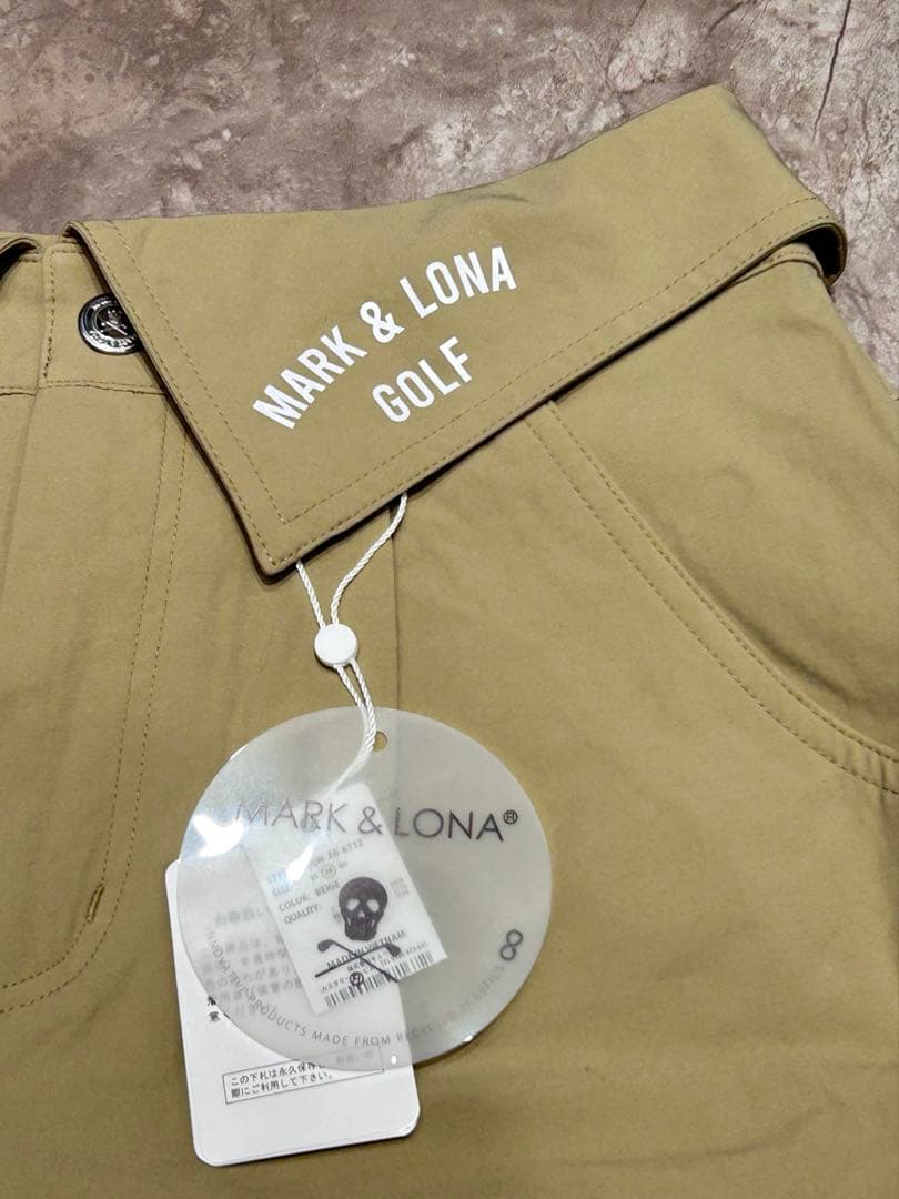 新品未使用品 MARK&LONA ストレッチショートパンツ ベージュ ゴルフ
