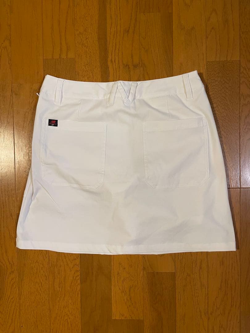 【美品】ニューバランスゴルフ レディース ストレッチスカート ホワイト サイズ1