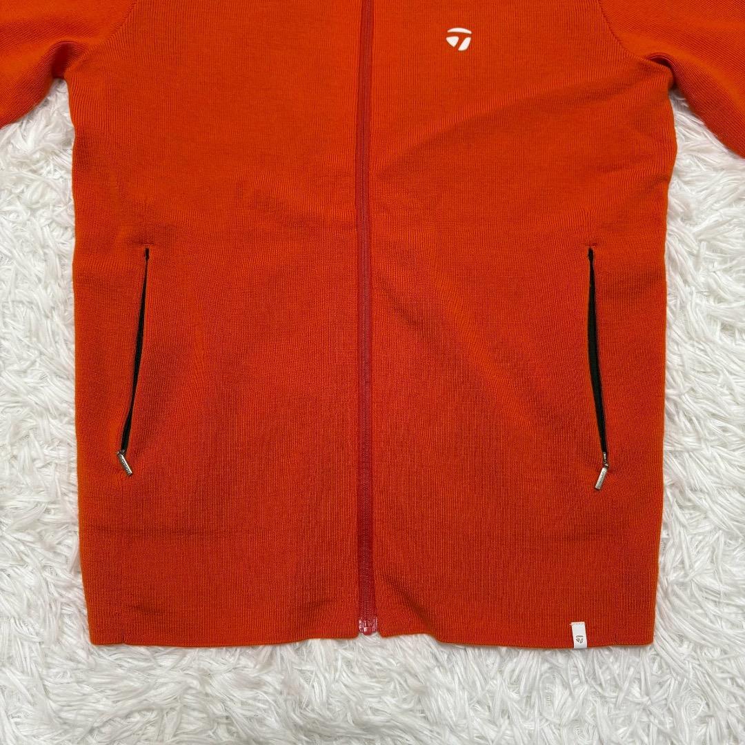 ◎極美品 テーラーメイド ゴルフウェア メンズ ジップアップ ニット オレンジM