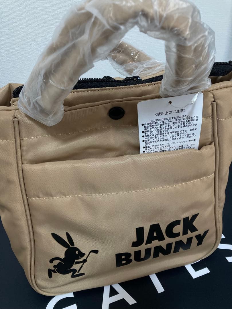 新品 パーリーゲイツ ジャックバニー カートバッグ ベージュ 男女兼用モデル