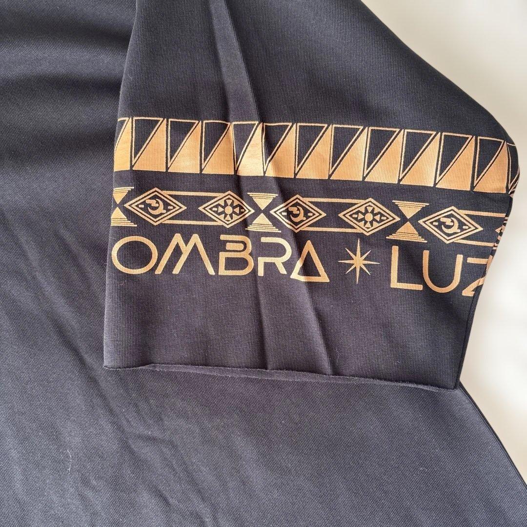 コットン7分袖Tシャツ　Luz e Sombra L ブラック　ルースイソンブラ