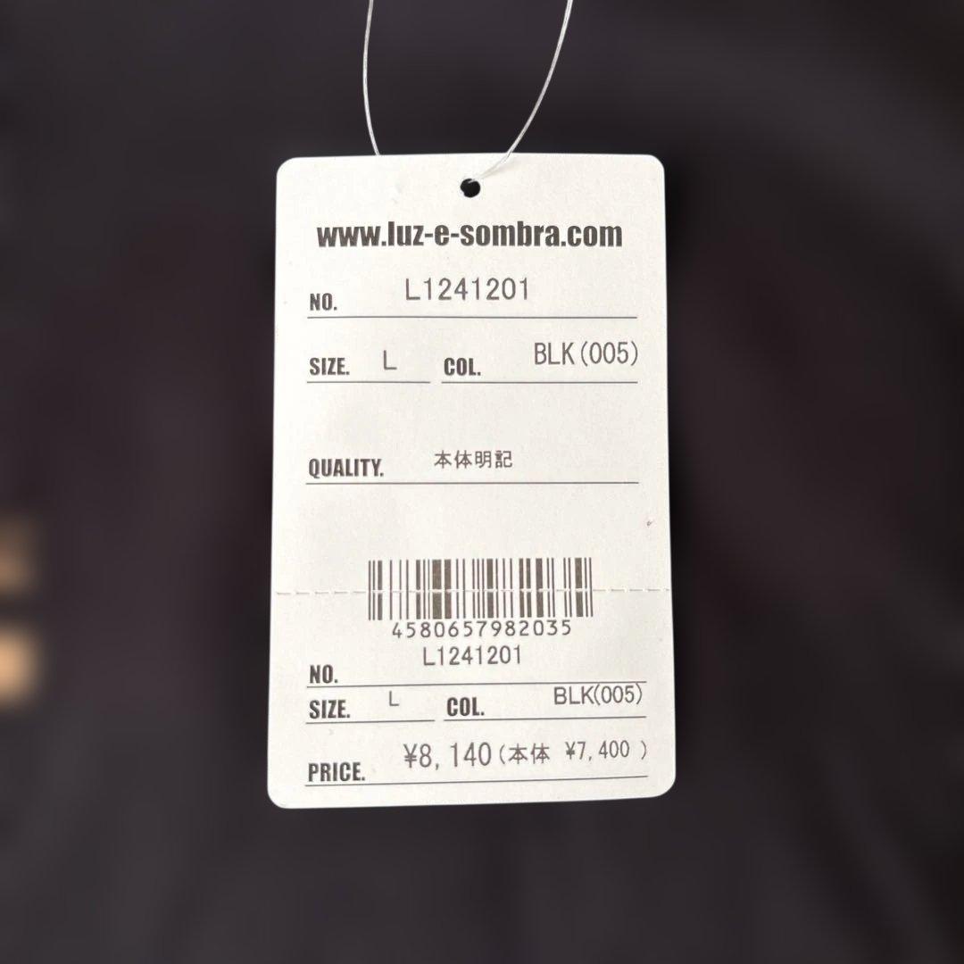 コットン7分袖Tシャツ　Luz e Sombra L ブラック　ルースイソンブラ