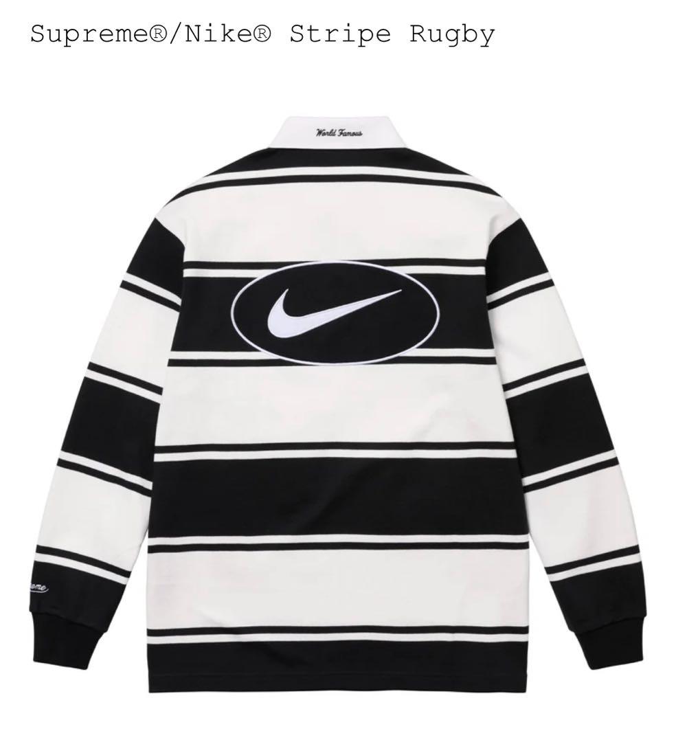 Supreme Nike Stripe Rugby black Mサイズ
