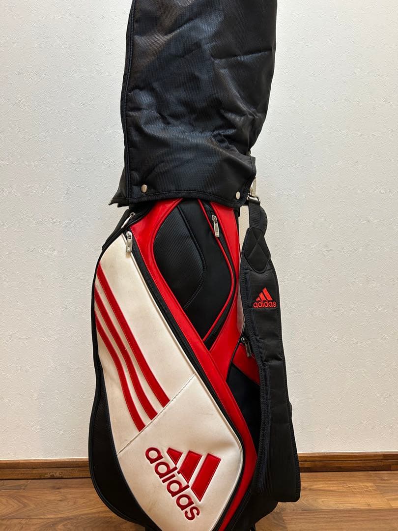 adidas キャディバッグ 黒 赤 白