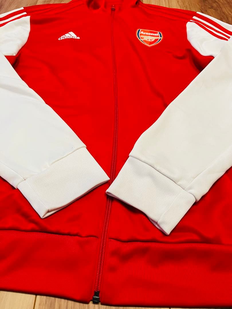 アーセナル adidas トラックジャケット 赤白 古着　XL