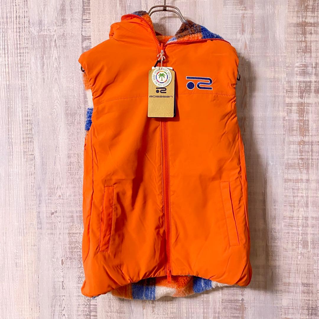 新品　ROSASEN ボアリバーシブルベスト　ボアスカート　セットアップ　防寒