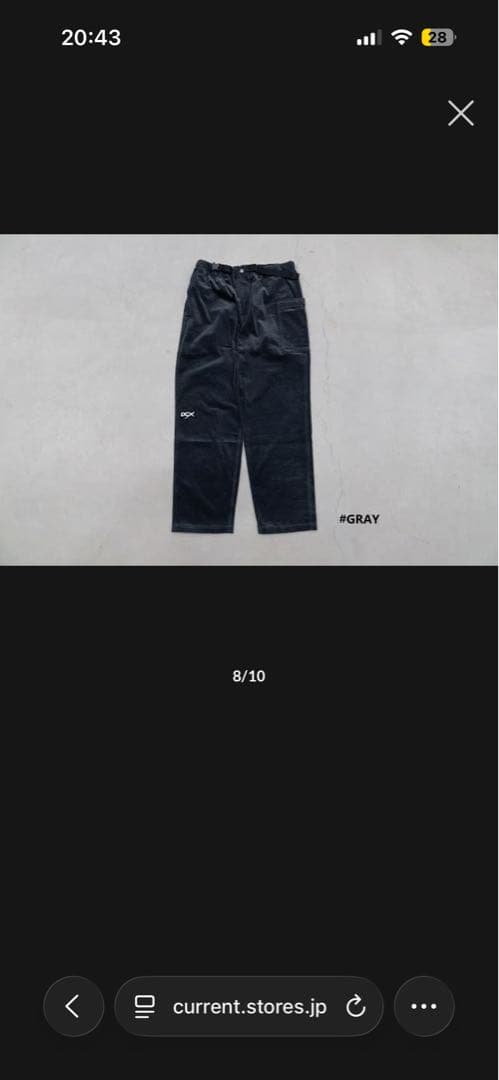 ウェア DC PANTS-CORDUROY