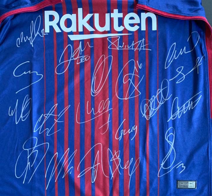 F.C.バルセロナ 2017-2018 最強メンバー サイン入ユニフォーム