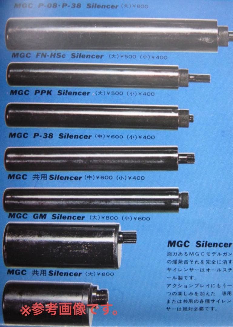 MGC製 モデルガン 共用サイレンサー (中) 長さ184mm直径23mm