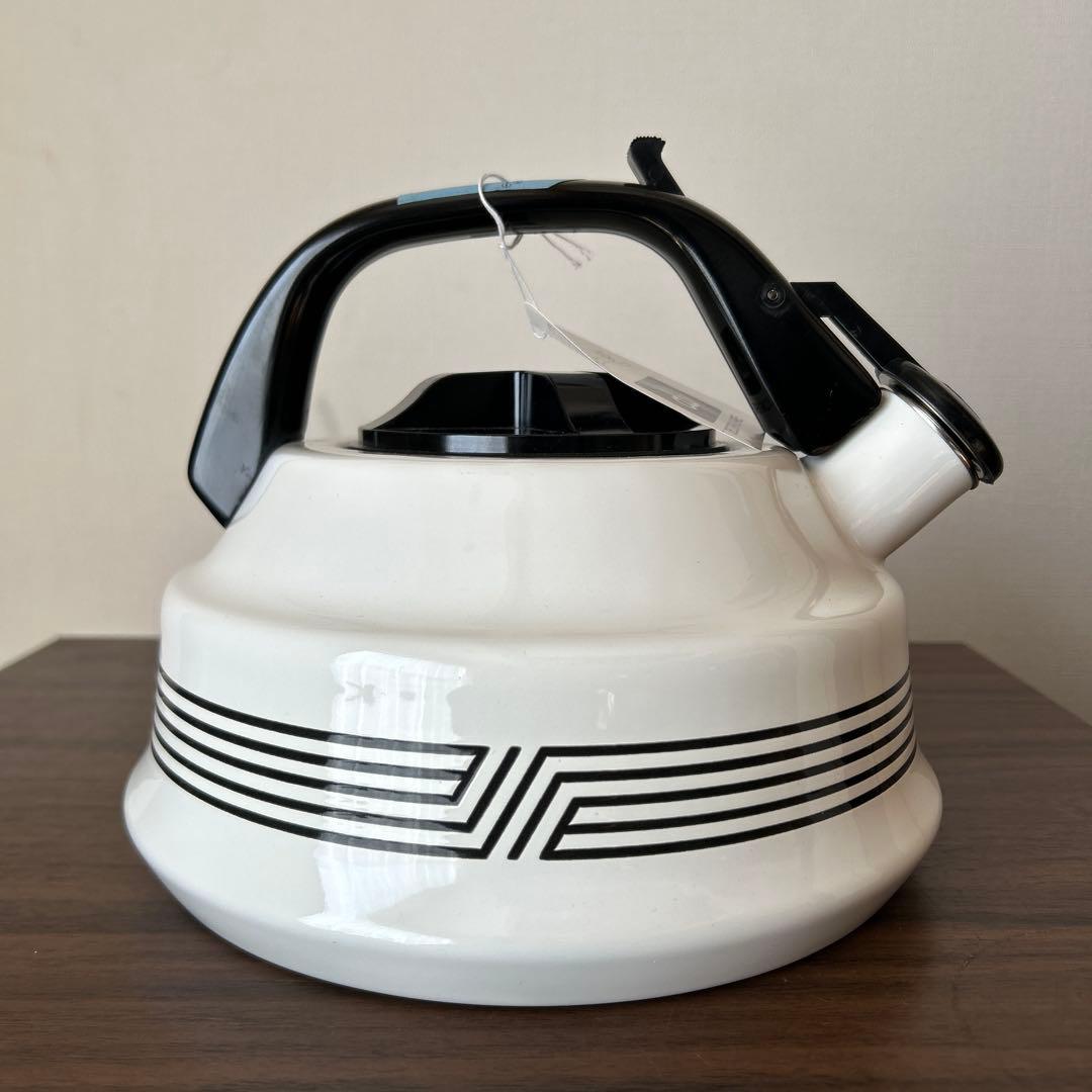 レア！昭和レトロ！未使用品！デコラウェア 笛吹きケトル 3.2L モノトーン