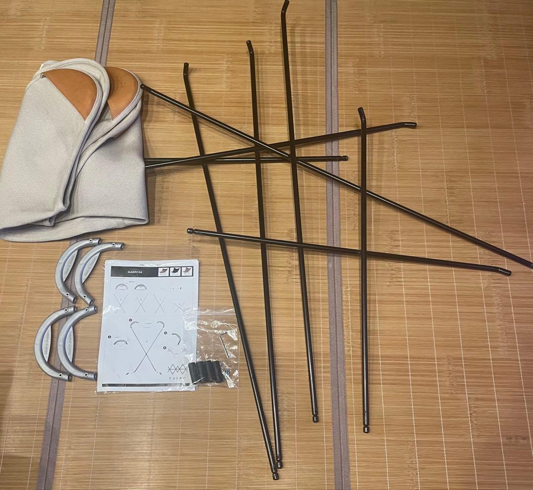 美品　CUERO クエロ BKF バタフライチェア キャンバス