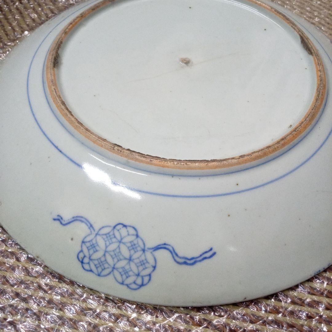 青白磁 風景画 平皿　大皿