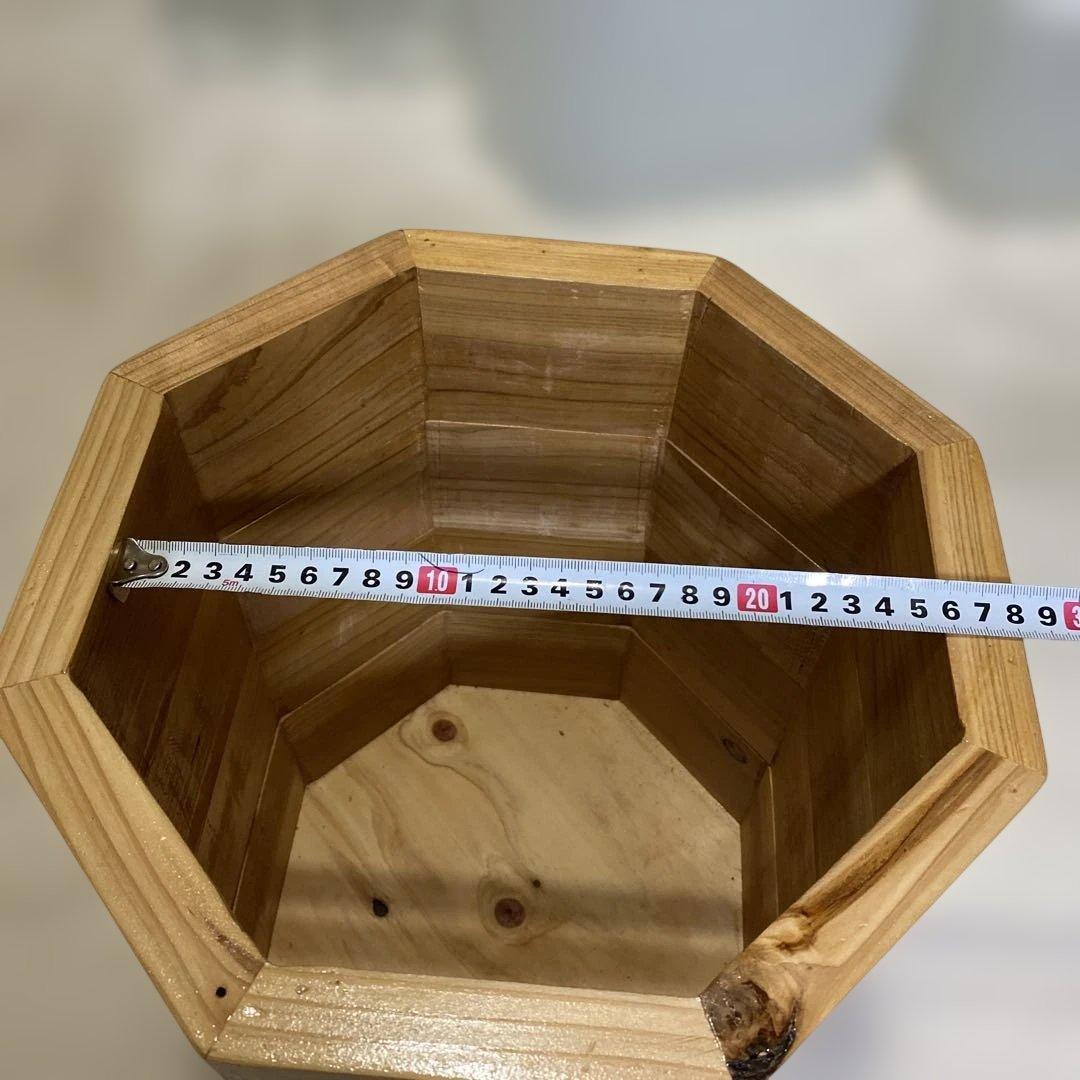 大型木製八角形プランター