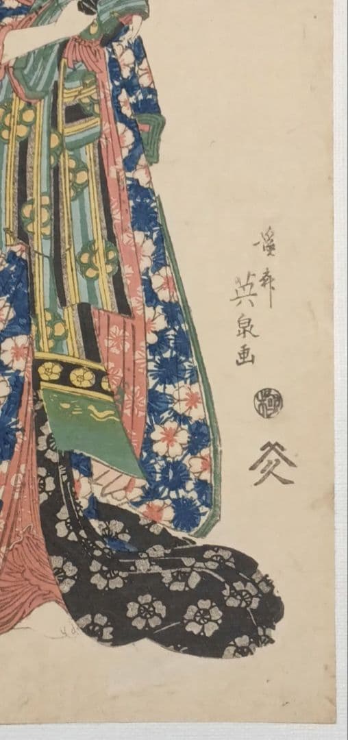 浮世絵版画、東都名所両国橋之涼、渓斎英泉画、文化後期～文政出版