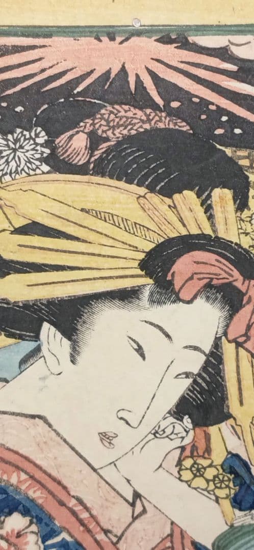 浮世絵版画、東都名所両国橋之涼、渓斎英泉画、文化後期～文政出版