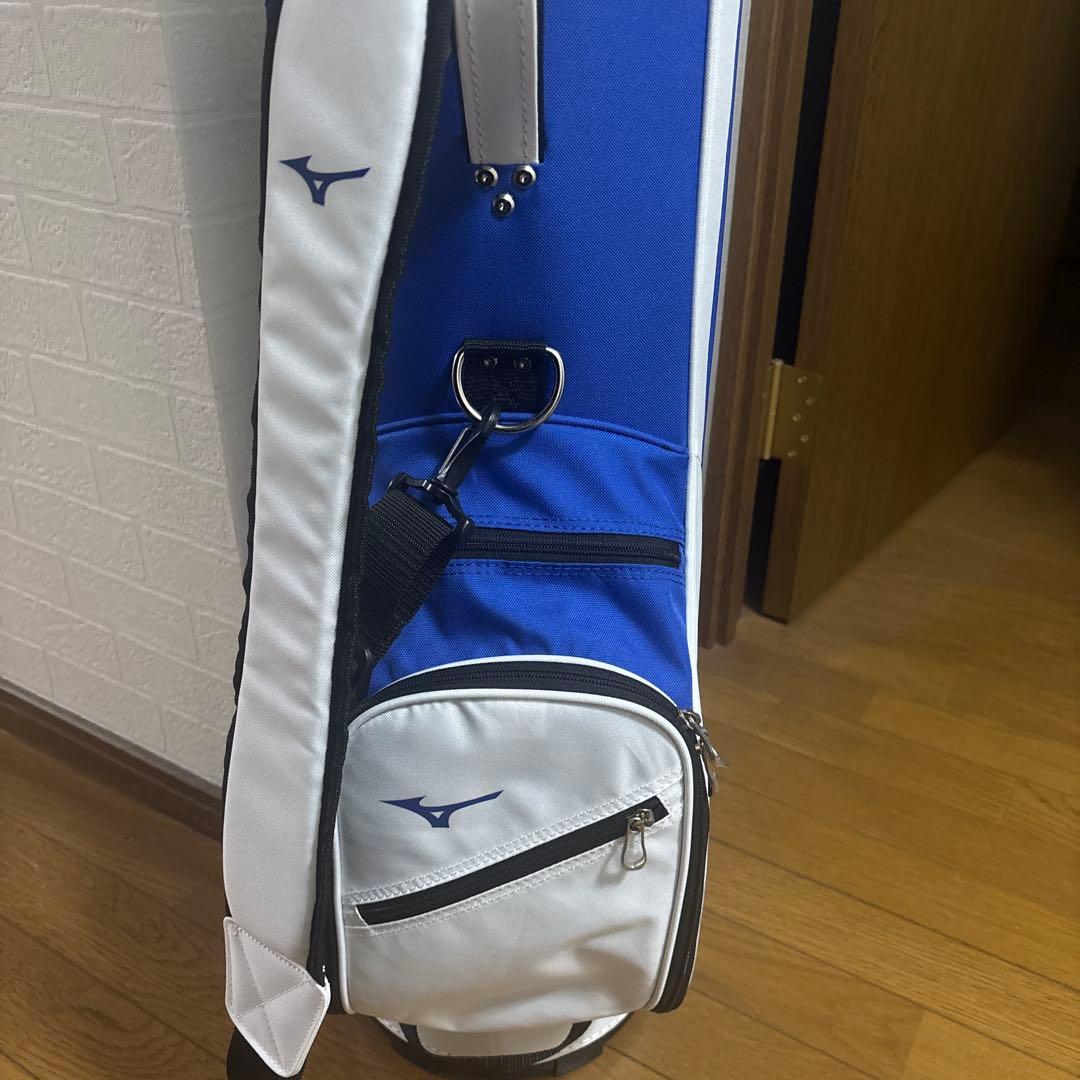 「未使用品」Mizuno キャディバッグ ホワイト/ブルー