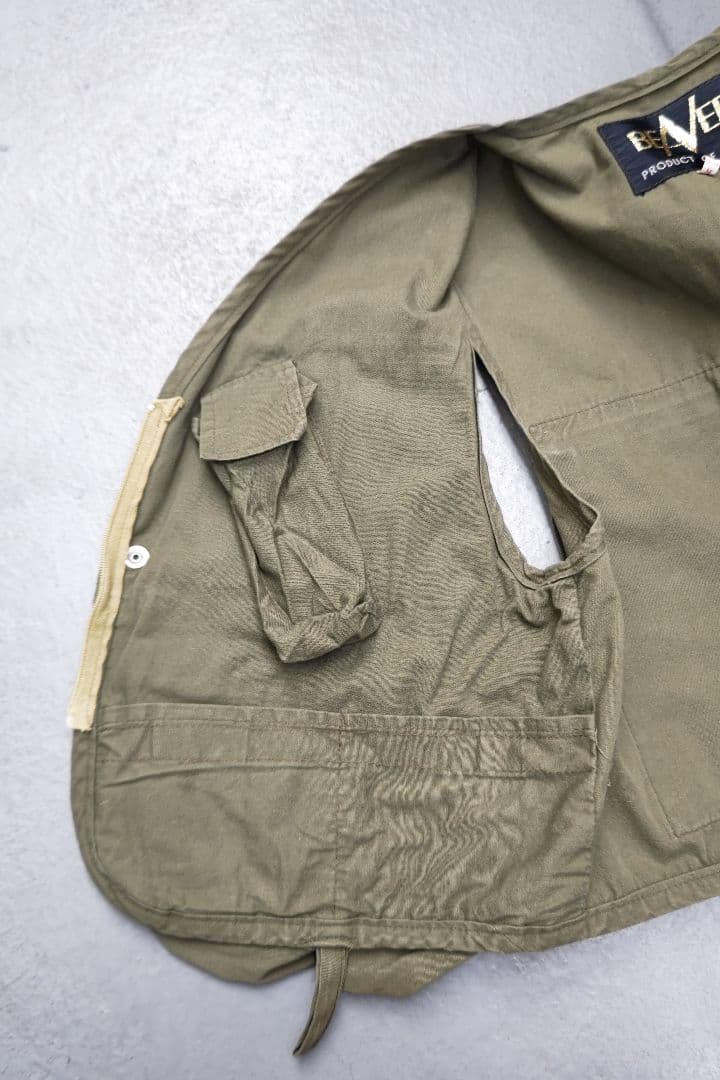 BEAVER／SMITH フライフィッシングベスト オリーブ【M】ヴィンテージ