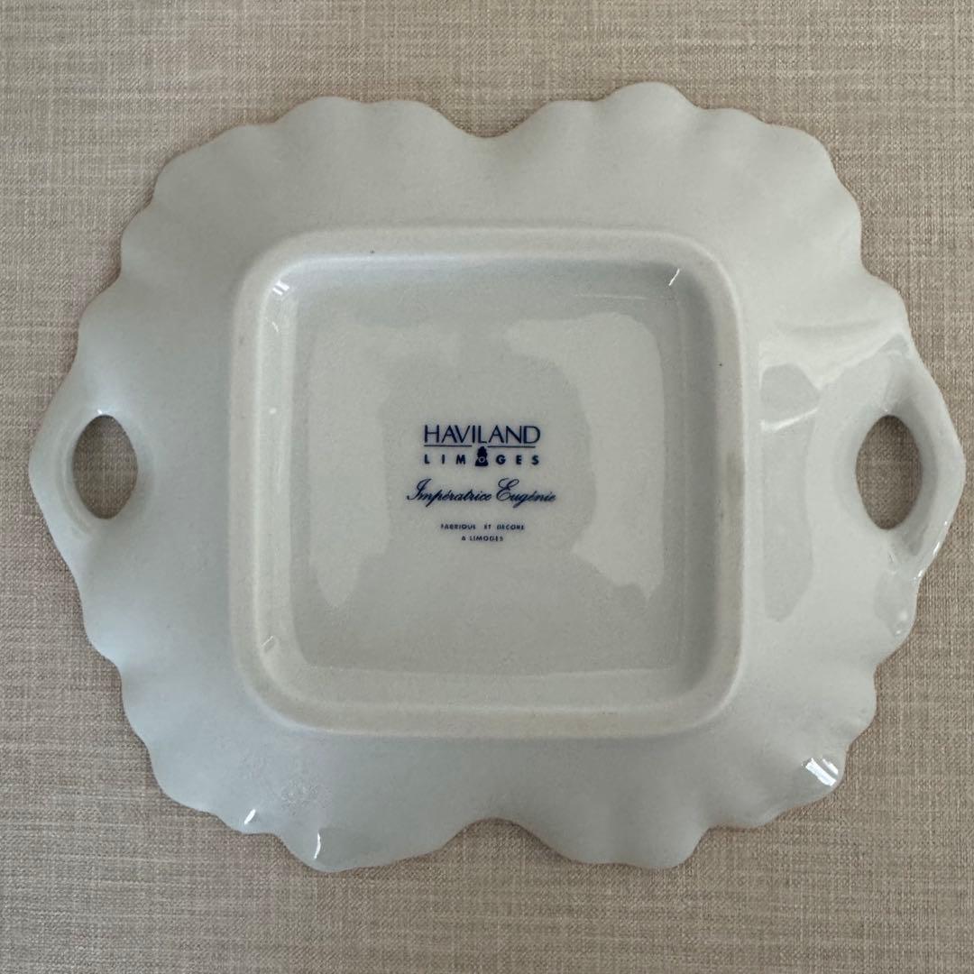 【箱付・新品未使用】 アビランド　アンペラトリスユージェニー 変形皿 スミレ