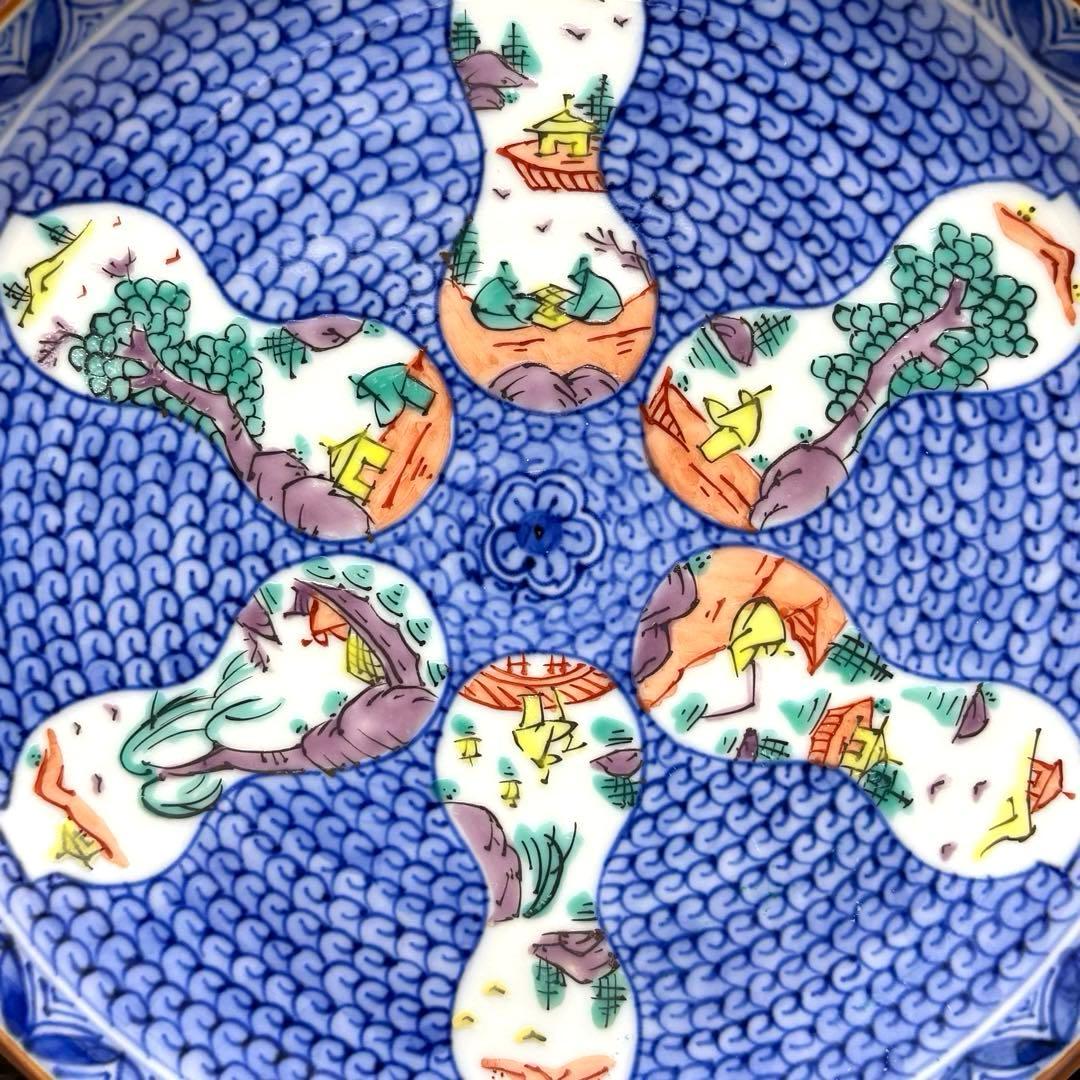 未使用保管✨京焼 清水焼 高野 昭阿弥 色絵六瓢山水 5.5号皿 単品✨皿 取皿