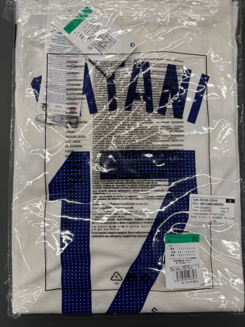新品・未使用WORLD TOUR TOKYO 大谷Tシャツ（XL／ホワイト）