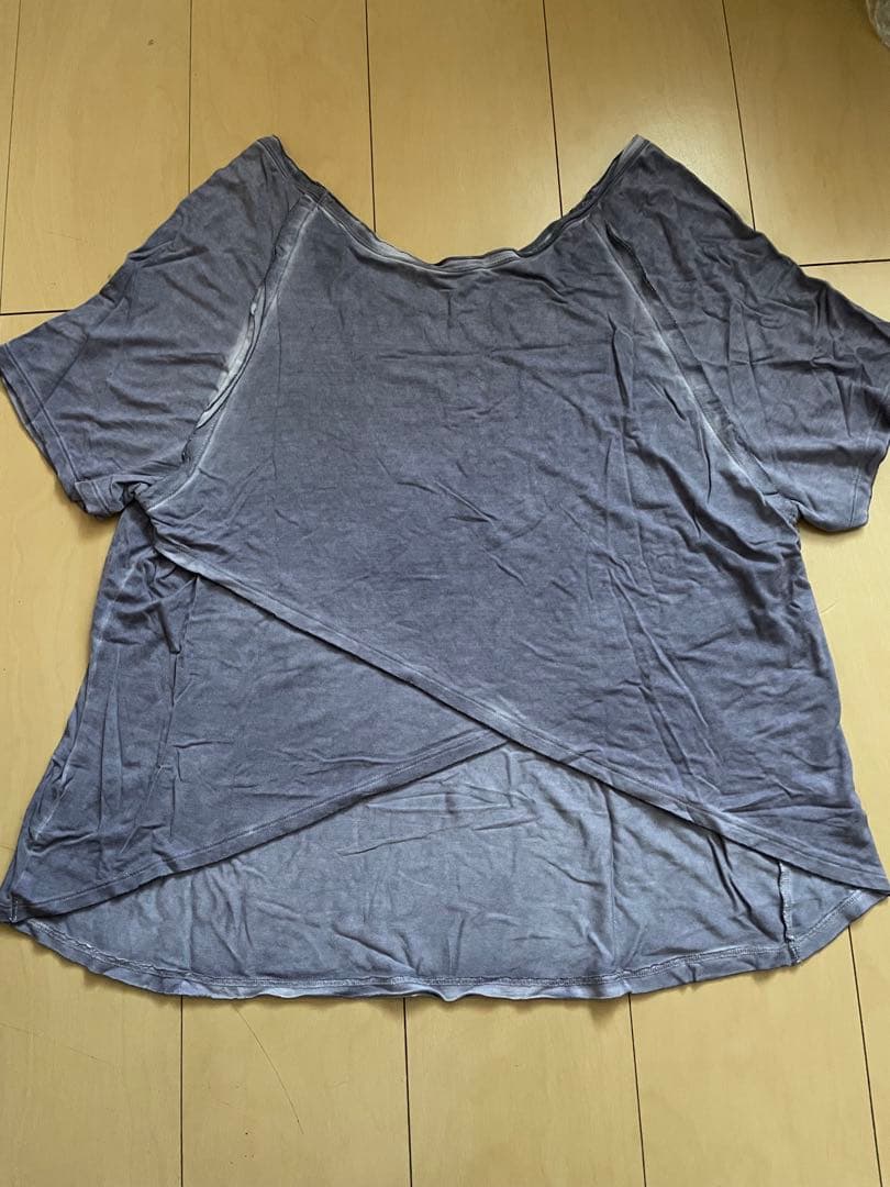 SALSATION オーバーラッピングTシャツパープルXL