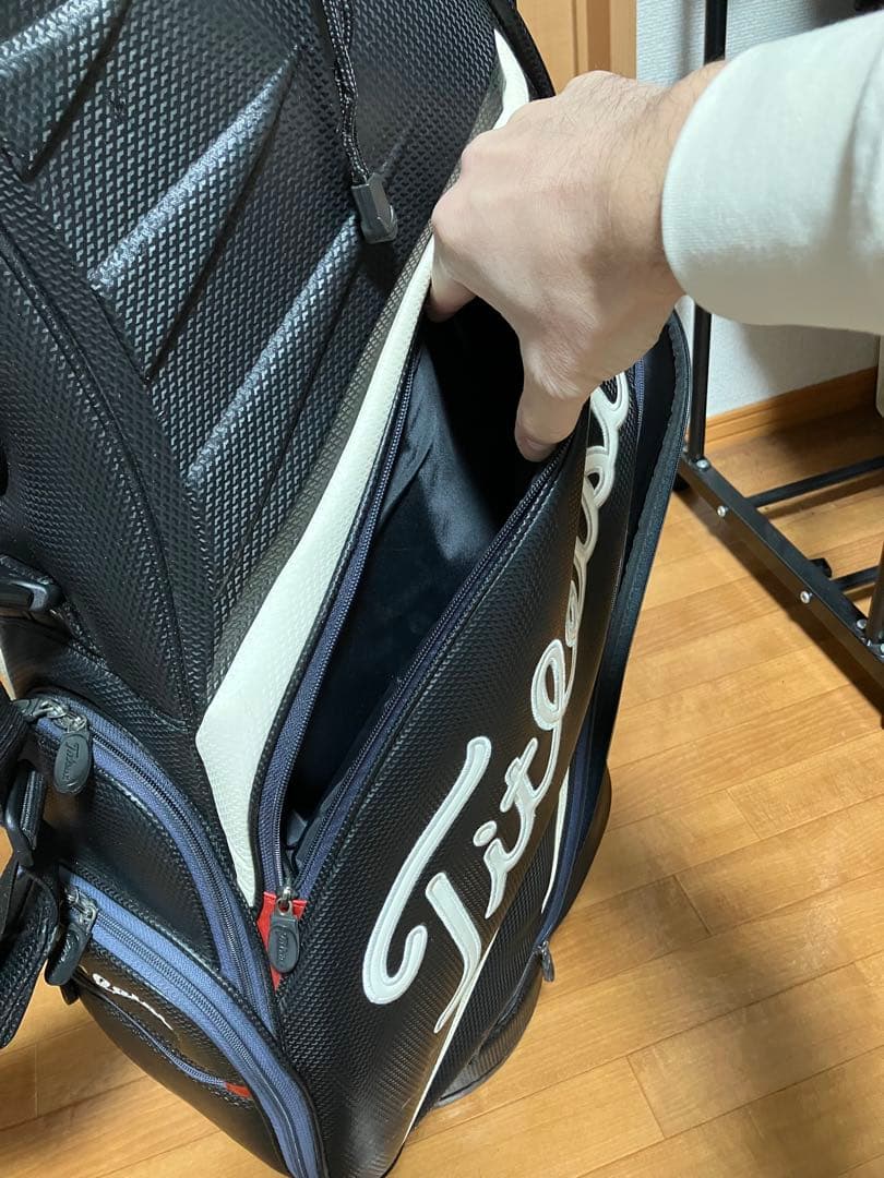 Titleist キャディバッグ 黒/白　小物セット