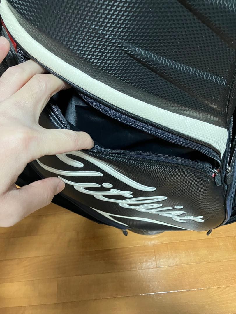 Titleist キャディバッグ 黒/白　小物セット