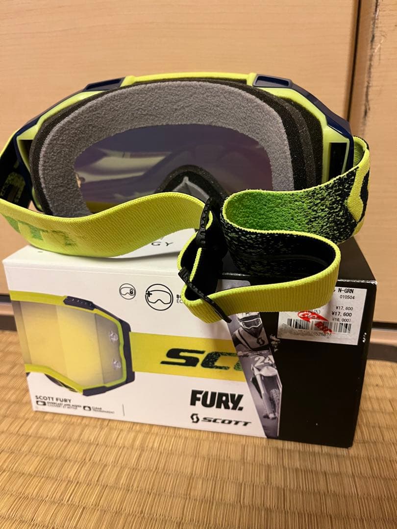 【未使用品】SCOTT FURY ゴーグル イエロー/ネイビー