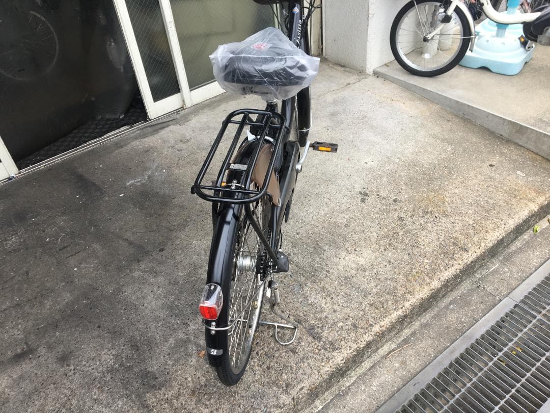 地域限定送料無料　アシスタ　12,3AH　子供乗せ　黒　神戸市　電動自転車