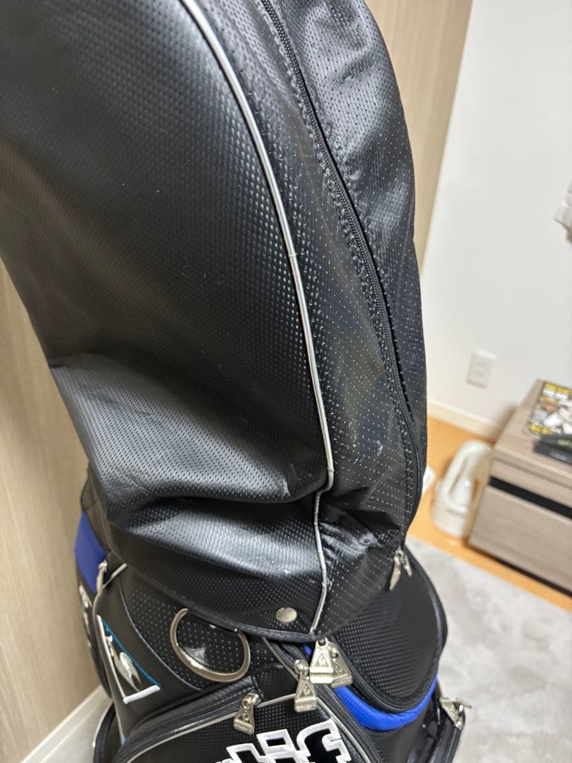 ［やん］Le Coq Sportif キャディバッグ ブラック/ブルー