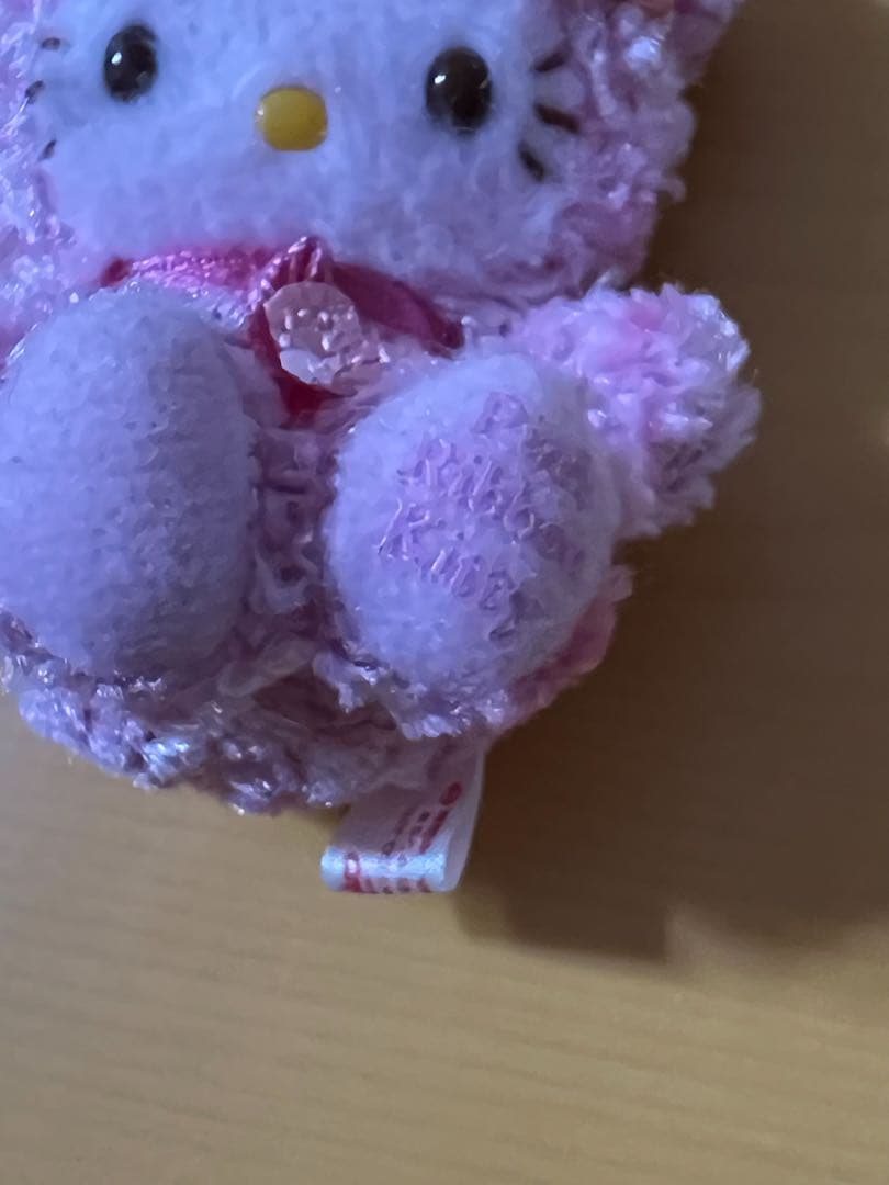 匿名配送/レア　ハローキティ ピンクリボン ぬいぐるみマスコット