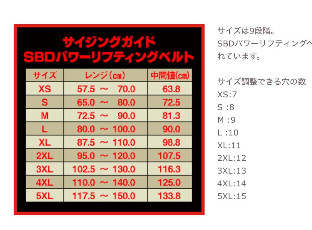 SBD トレーニング・パワーベルト 黒/赤　Mサイズ