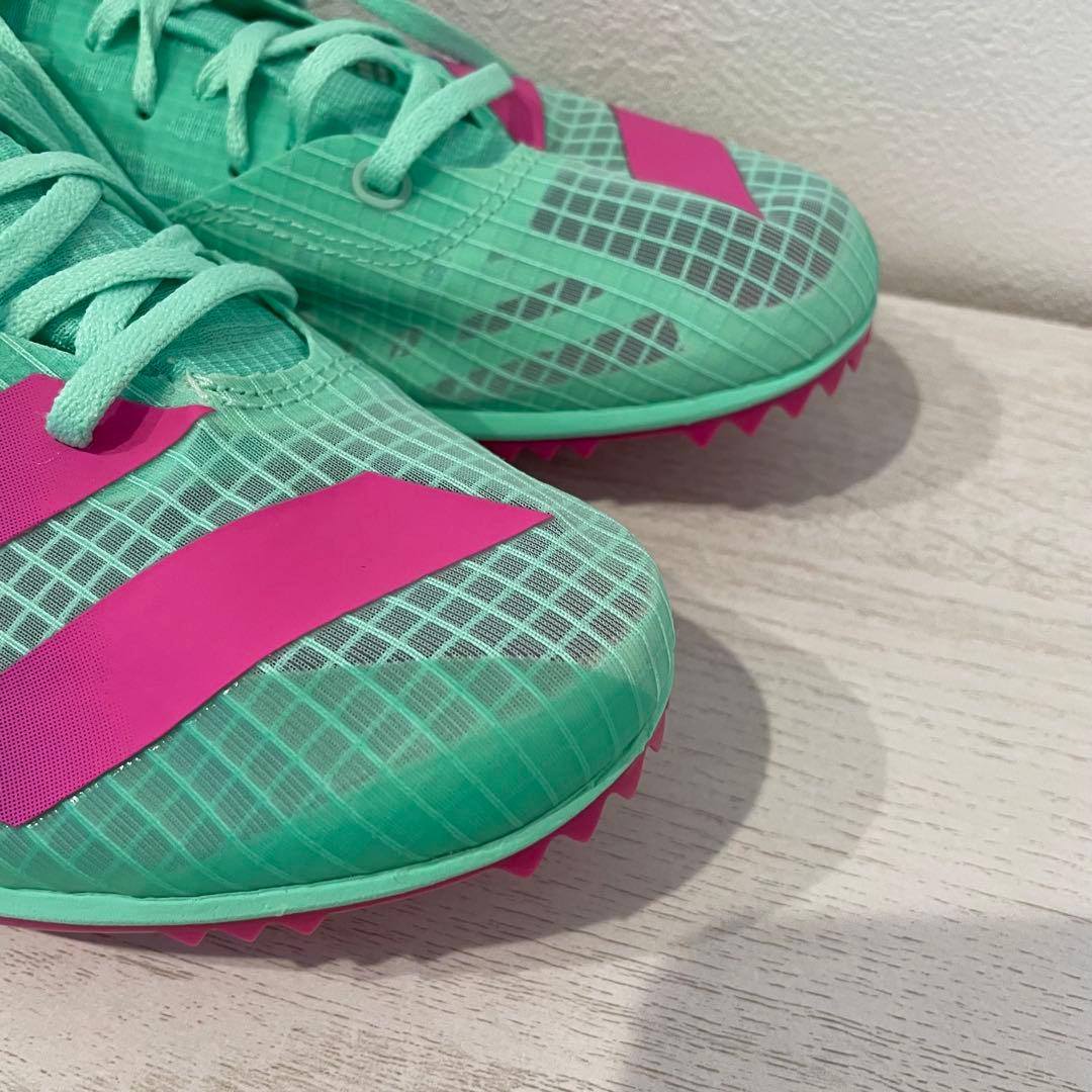 新品 adidas ディスタンススター 26.5cm 緑 陸上スパイク 中長距離
