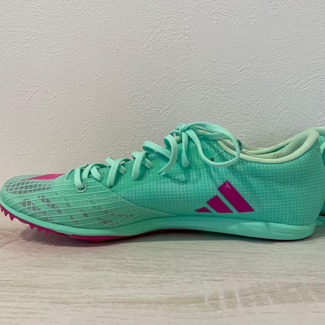 新品 adidas ディスタンススター 26.5cm 緑 陸上スパイク 中長距離
