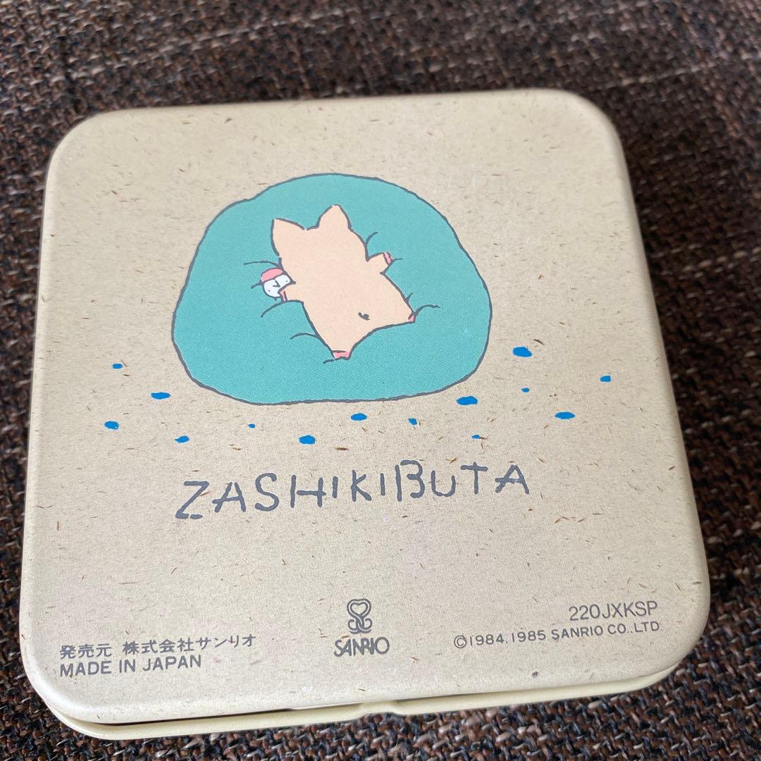 の*ん様 サンリオ　ZASHIKIBUTA 缶　レトロ