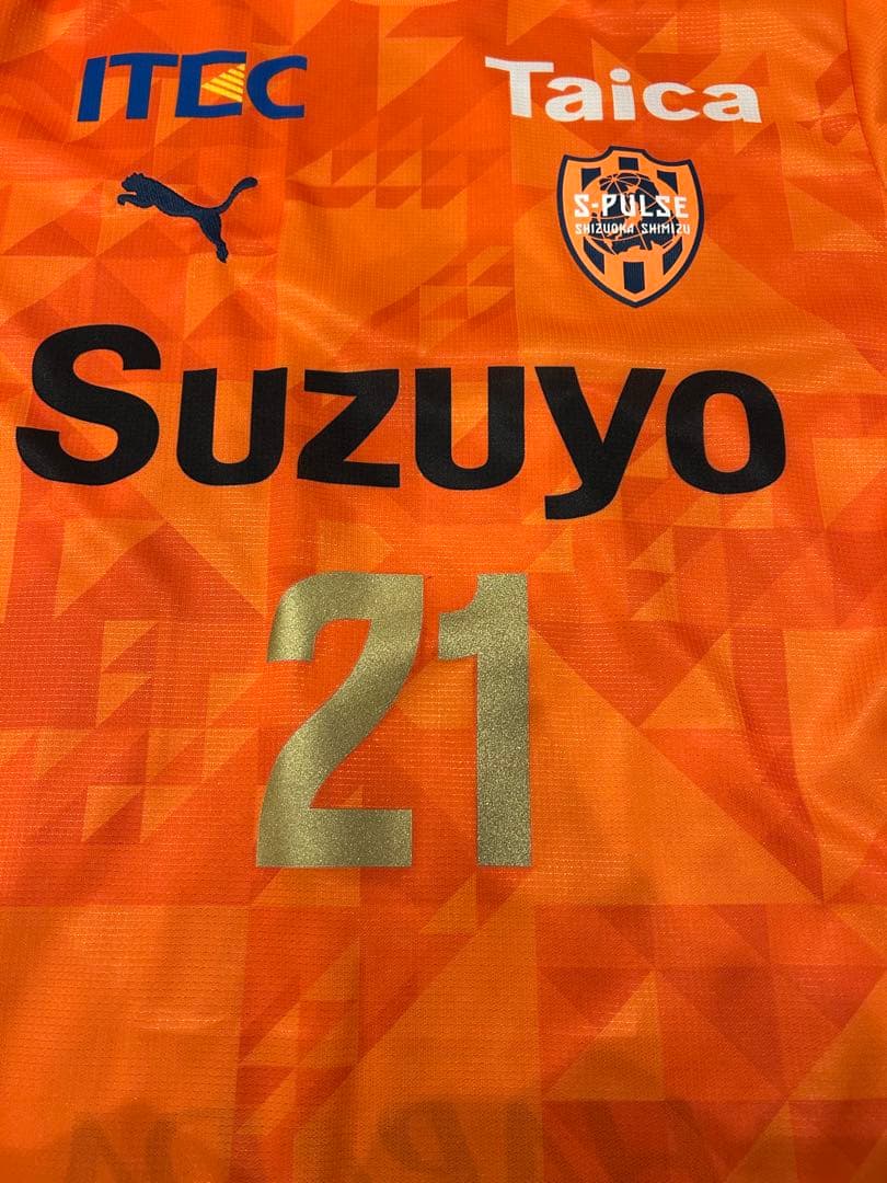 清水エスパルス 2025ユニフォーム ゴールド#21 矢島慎也 Ｌサイズ