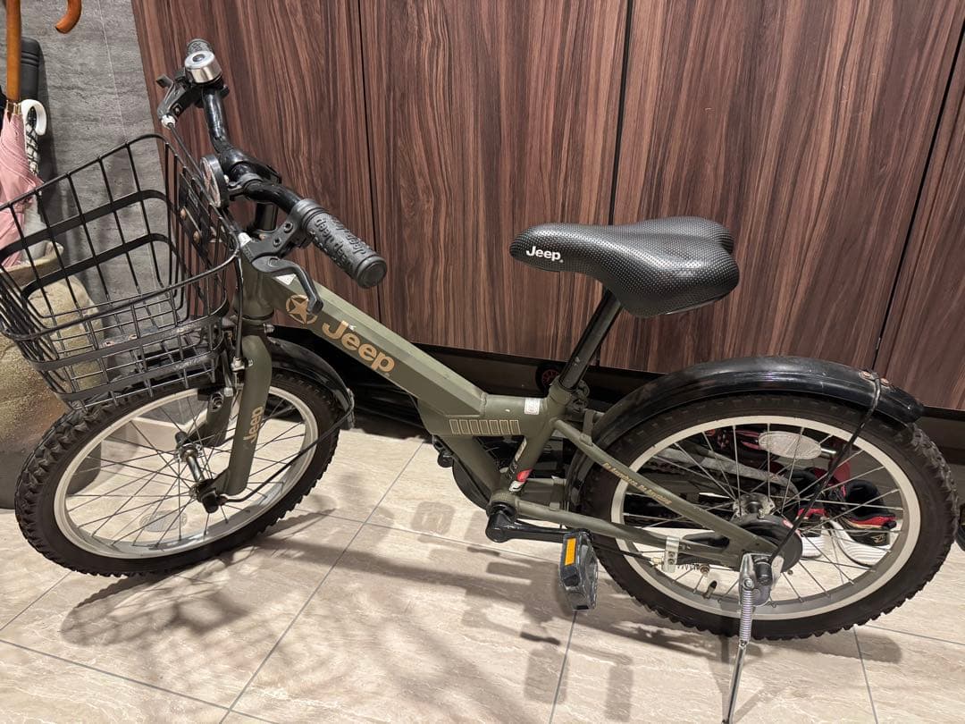 M*i様 Jeep 子供用自転車 18インチ オリーブグリーン