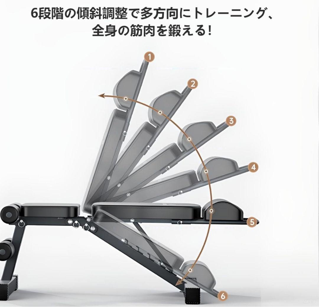 トレーニングベンチ ベンチプレス台折り畳み コンパクト 角度調整フラット 筋トレ