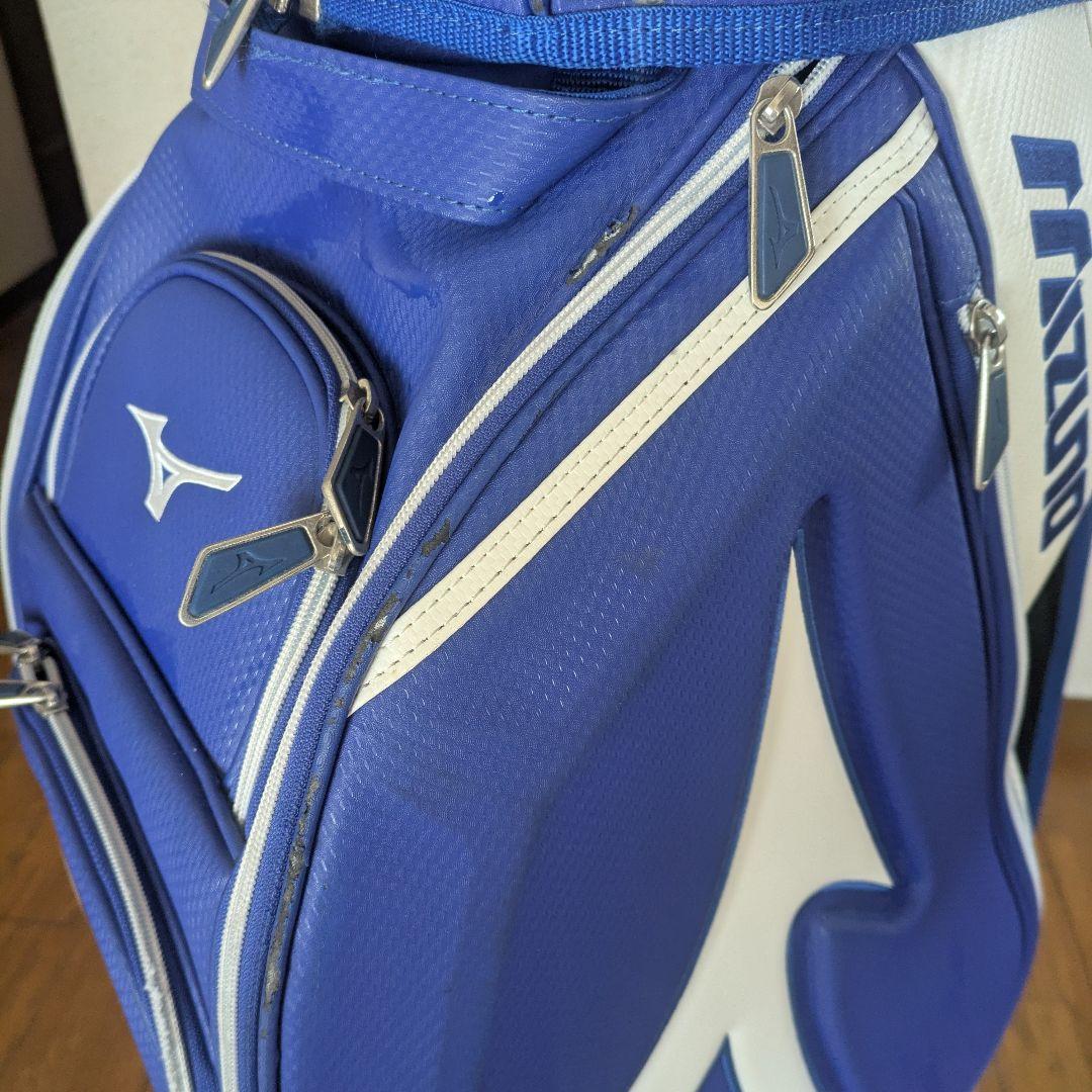 Mizuno キャディバッグ ホワイト/ブルー