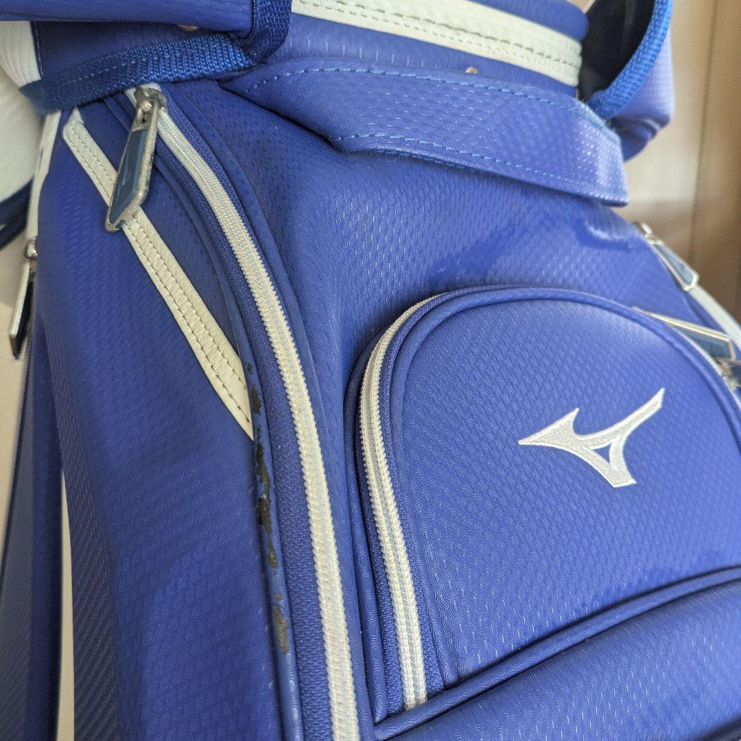 Mizuno キャディバッグ ホワイト/ブルー