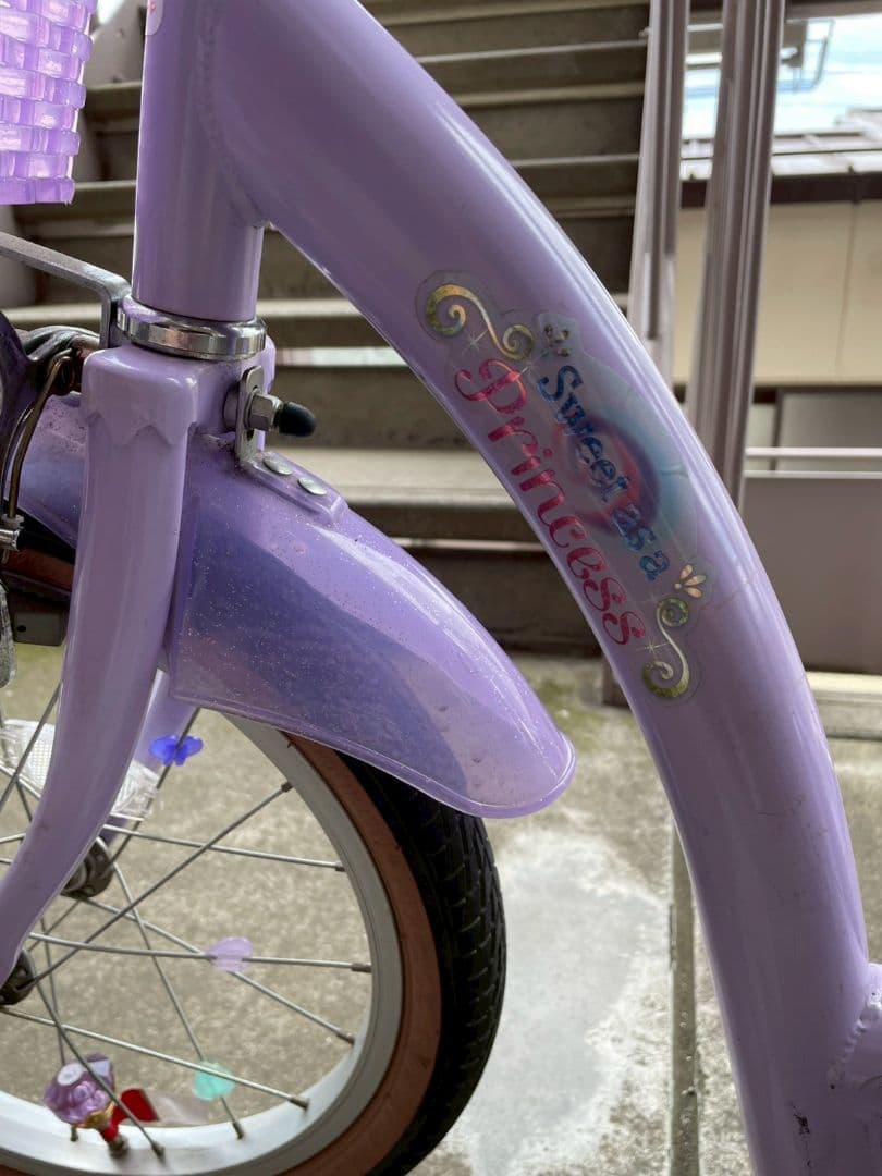 【埼玉東京近郊直接受渡し】自転車 　16インチ　ディズニープリンセス　美品
