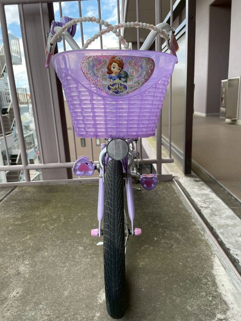 【埼玉東京近郊直接受渡し】自転車 　16インチ　ディズニープリンセス　美品