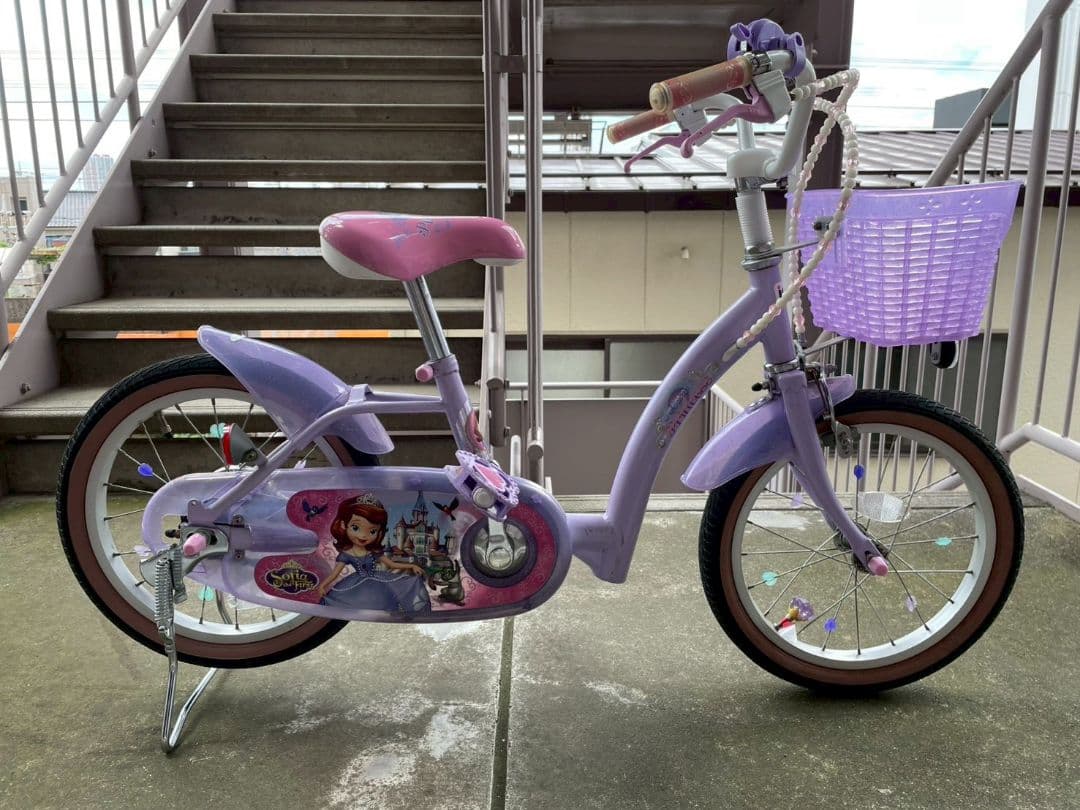【埼玉東京近郊直接受渡し】自転車 　16インチ　ディズニープリンセス　美品