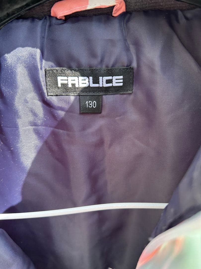 FABLICE スノーウェア上下セット130 &手袋&スノーブーツ付き