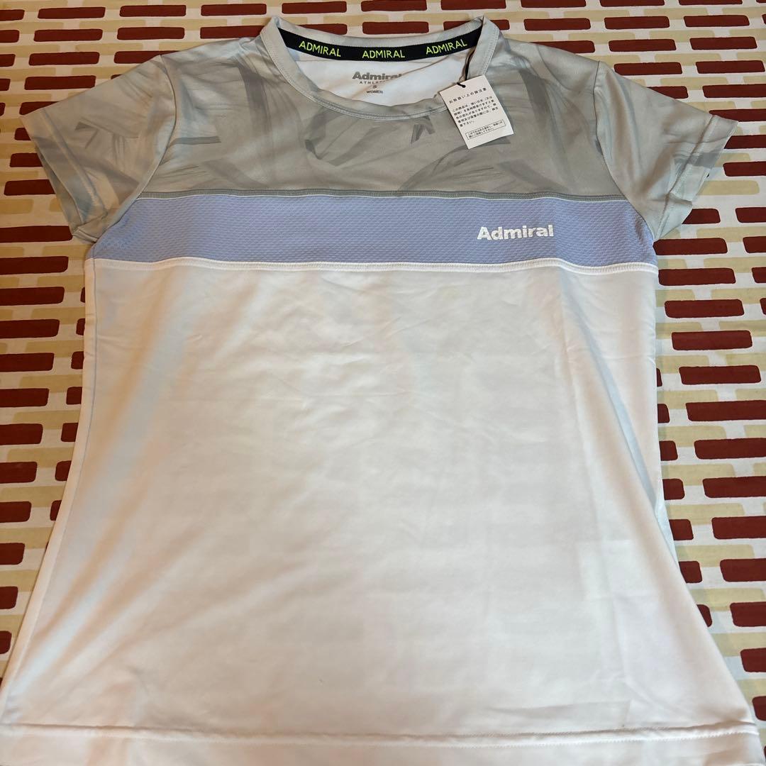 Admiral テニス Tシャツ 半袖 未使用　ホワイト/グレー/ブルー