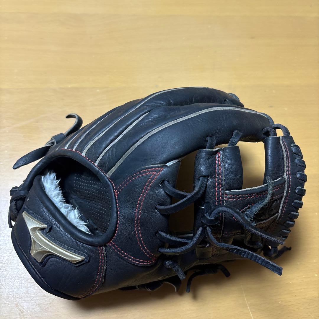 少年軟式用 Mizuno 黒 グローブ 右投げ用