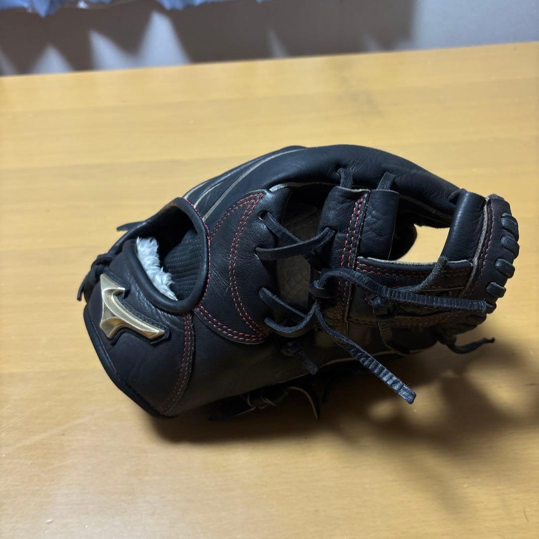 少年軟式用 Mizuno 黒 グローブ 右投げ用