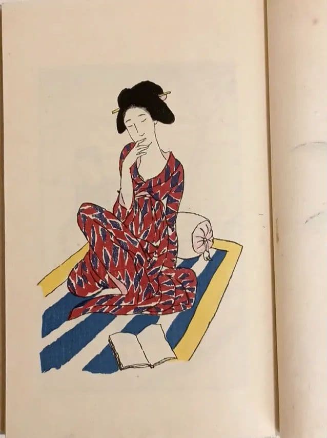 竹久夢二の本夢のふるさと（木版画10枚、詩139篇)大正8年出版初版本おまけ付き